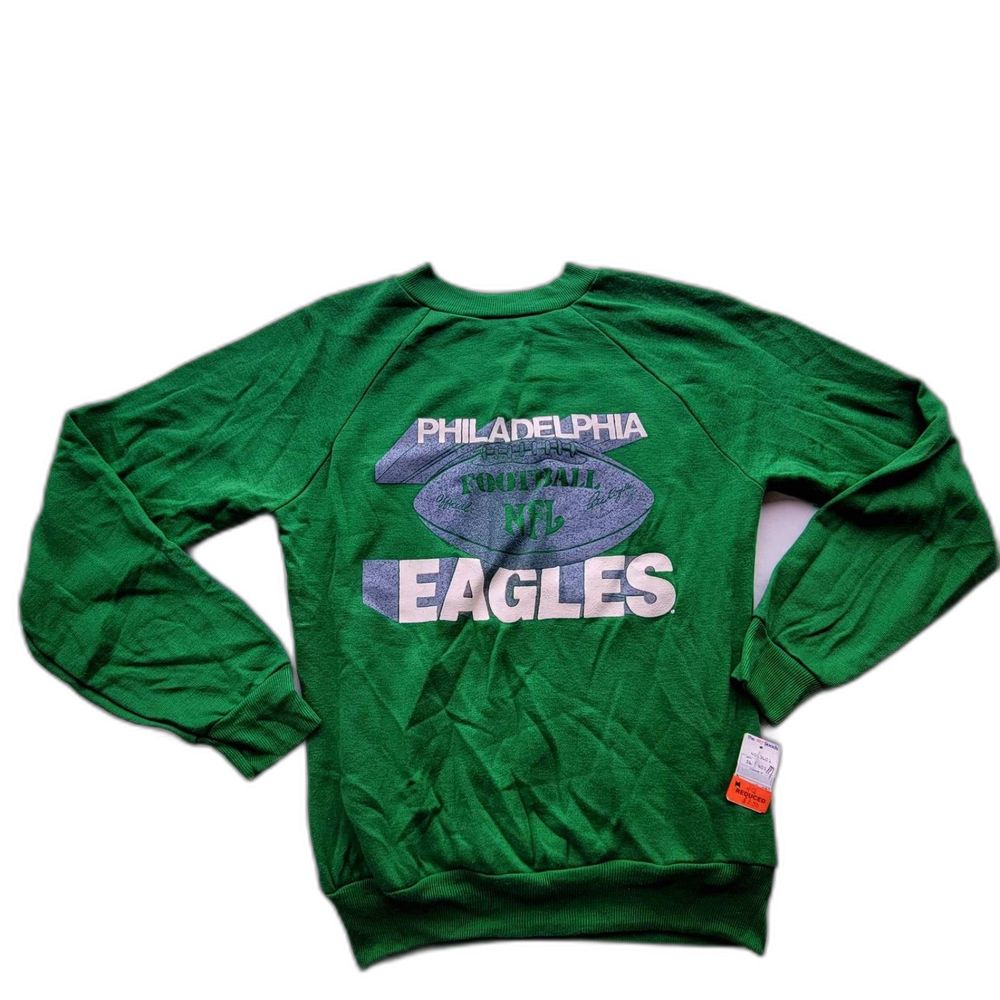 Garan Philadelphia Eagles Sweatshirt-Green-Men's Size M-Vintage 90s NFL -NWT